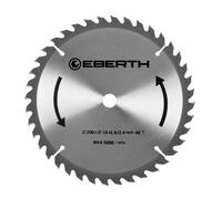 EBERTH Lame de scie circulaire Lame de scie circulaire en acier avec dents en métal dur pour la coupe du bois (diamètre 200mm, alésage 16mm, épaisseur de lame 1.6mm)
