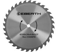EBERTH Lame de scie circulaire Lame de scie circulaire Lame de scie circulaire en acier avec dents en métal dur pour la coupe du bois (500mm de diamètre, 30mm d'alésage, 3.0mm d'épaisseur de lame)