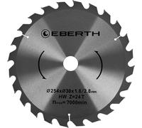 EBERTH Lame de scie circulaire Lame de scie circulaire Lame de scie circulaire en acier avec dents en métal dur pour la coupe du bois (254mm de diamètre, 30mm d'alésage, 1.8mm d'épaisseur de lame)