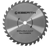 EBERTH Lame de scie circulaire Lame de scie circulaire Lame de scie circulaire en acier avec dents en métal dur pour la coupe du bois (405mm de diamètre, 30mm d'alésage, 2.2mm d'épaisseur de lame)