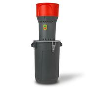 EBERTH Moulin à céréales électrique avec seau de 25L, moteur électrique de 1000 watts, trémie de remplissage de 6L, 300 kg/h, moulin à grains avec lame en acier inoxydable, cinq tamis inclus