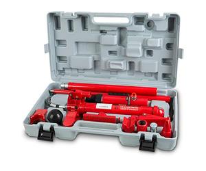 EBERTH Presse à carrosserie hydraulique avec Puissance 10T, kit de débosselage Complet Comprenant Une Presse, 7 pièces de Pression, Un écarteur, Une Mallette, Outillage Automobile Professionnel