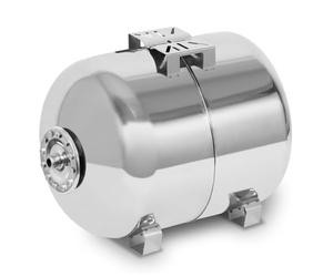 EBERTH Réservoir à Vessie sous Pression 100L, 6 Bar, Groupe de surpression, Cuve, Ballon, raccordement 1" pour Pompe Domestique, Pompe de puit, Acier Inoxydable, Surpresseur, Horizontal, paroi 1,2mm