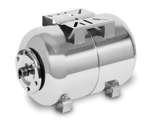 EBERTH Réservoir à Vessie sous Pression 50L, 6 Bar, Groupe de surpression, Cuve, Ballon, raccordement 1" pour Pompe Domestique, Pompe de puit, Acier Inoxydable, Surpresseur, Horizontal, paroi 0,8mm