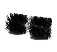 EBERTH Rouleau de balayage avec barre de transmission pour balayeuse à essence, largeur 55cm, raccord Ø 27mm, brosse de balayage pièce de rechange en plastique, l'humide, la neige