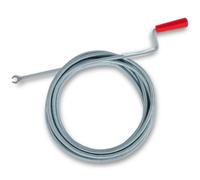 EBERTH Spirale de nettoyage de tuyaux 5m de long et Ø 9mm, spirale d'évacuation efficace pour tuyaux à partir de Ø 40mm, tête de forage en forme de griffe avec Ø 20mm