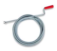 EBERTH Spirale de nettoyage de tuyaux 8m de long et Ø 9mm, spirale d'évacuation efficace pour tuyaux à partir de Ø 40mm, tête de forage en forme de griffe avec Ø 20mm