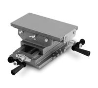 EBERTH Table en croix en fonte et acier - 120 x 230 mm - Hauteur de travail : 100 mm - Étau à 2 axes pour travaux de perçage et de fraisage - Table de coordonnées pour perceuse, fraiseuse et établi