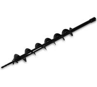 EBERTH Tarière de jardin en acier, diamètre 80 mm, longueur 800 mm, prise 20 mm, tarière hélicoïdale de jardin laquée noir