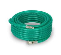EBERTH Tuyau à air comprimé, tuyau d'air haute pression pour compresseur, longueur 15m, diamètre 10mm x 14mm (intérieur x extérieur), raccord 3/8", 24 bar, accessoires pour outils pneumatique