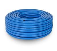 EBERTH Tuyau à air comprimé, tuyau d'air haute pression pour compresseur, longueur 50m, diamètre 10mm x 14,5mm (intérieur x extérieur), 20 bar, accessoires pour outils pneumatique sans raccord