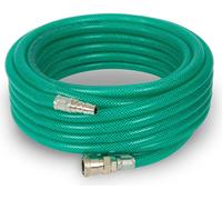 EBERTH Tuyau d'air comprimé Tuyau en tissu Tuyau d'air, longueur 10m, tuyau de compresseur avec diamètre 10mm x 14mm (intérieur x extérieur), raccord 3/8