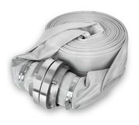 EBERTH Tuyau de refoulement 1"-3", 10m - 30m, Tuyau plat avec raccord Storz