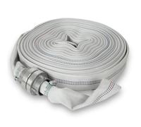 EBERTH Tuyau de Refoulement Plat 1 Pouce - Raccord Storz, Longueur 30m, Diamètre 1 Pouce - Tuyau d'Incendie, Textile, Arrosage, Pompe, Jardin - Storz 25-D