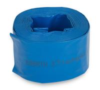 EBERTH 3" Tuyau Plat PVC Bleu, 50m, 76mm, Flexible, Résistant, Tuyau Industriel, Tuyau d'Arrosage, Pompe, 17,85kg