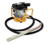EBERTH Vibreur à Béton Essence 6,5CV / 4,8kW, Tête Vibrante en Acier Renforcé 45mm de Diamètre, Longueur de Tuyau 6m, Moteur 4 Temps, 196 cc, Cadre en Acier Pivotant à 360°