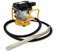 EBERTH Vibreur à béton Vibreur à bouteille Compresseur à béton essence 4800W, longueur de tuyau 6m, bouteille vibrante renforcée en acier de 45mm de diamètre
