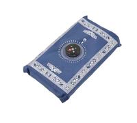 Ebest Tapis de prière musulmane avec boussole 102 x 64 cm Tapis de prière de poche, cadeau pour l’Aïd, tapis de prière vers la Mecque.
