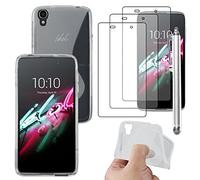 ebestStar - Coque Compatible avec Alcatel Idol 3 4.7 Etui Housse Silicone Gel TPU Souple Motif S-Line + Stylet + 3 Films d'écran, Transparent [Appareil: 134.6 x 65.9 x 7.6mm, 4.7'']