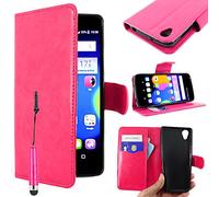 ebestStar - Coque Compatible avec Alcatel Idol 3 5.5 Etui PU Cuir Housse Portefeuille Porte-Cartes Support Stand + Mini Stylet, Rose [Appareil: 152.7 x 75.1 x 7.4mm, 5.4'']