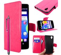ebestStar - Coque Compatible avec Alcatel Idol 3 5.5 Etui PU Cuir Housse Portefeuille Porte-Cartes Support Stand + Stylet, Rose [Appareil: 152.7 x 75.1 x 7.4mm, 5.4'']
