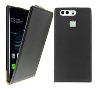 ebestStar - Coque Compatible avec Huawei P9 Etui Housse PU Cuir Rabat Ultra Fin (Ultra Slim Case), Noir [Appareil: 145 x 70.9 x 7mm, 5.2'']