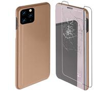 ebestStar - Coque Compatible avec iPhone 11 Pro Max Apple Etui View Clear Housse Cover Miroir, Or Rose Gold + Film Protection écran Verre Trempé [iPhone: 158 x 77.8 x 8.1mm, 6.5'']