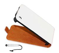 ebestStar - Coque Compatible avec iPhone 3 3GS Apple Etui Housse PU Cuir Rabat Ultra Fin (Ultra Slim Case) + Mini Stylet, Blanc [Appareil: 115.5 x 62.1 x 12.3mm, 3.5'']