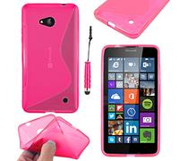 ebestStar - Coque Compatible avec Microsoft Lumia 640 LTE Dual Etui Housse Silicone Gel TPU Souple Motif S-Line + Mini Stylet, Rose [Appareil: 141.3 x 72.2 x 8.8mm, 5.0'']