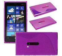 ebestStar - Coque Compatible avec Nokia Lumia 920 Etui Housse Silicone Gel TPU Souple Motif S-Line, Violet [Appareil: 130.3 x 70.8 x 10.7mm, 4.5'']