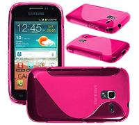 ebestStar - Coque Compatible avec Samsung Ace 2 Galaxy i8160, S7560M Etui Housse Silicone Gel TPU Souple Motif S-Line, Rose [Appareil: 118.3 x 62.2 x 10.5mm, 3.8'']