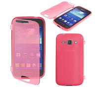 ebestStar - Coque Compatible avec Samsung Ace 3 Galaxy GT-S7270, S7272, S7275 Etui Housse Silicone Gel Portefeuille, Rose [Appareil: 121.2 x 62.7 x 9.8mm, 4.0'']