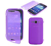 ebestStar - Coque Compatible avec Samsung Ace 3 Galaxy GT-S7270, S7272, S7275 Etui Housse Silicone Gel Portefeuille, Violet [Appareil: 121.2 x 62.7 x 9.8mm, 4.0'']
