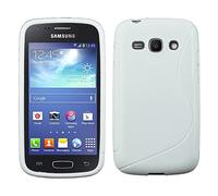 ebestStar - Coque Compatible avec Samsung Ace 3 Galaxy GT-S7270, S7272, S7275 Etui Housse Silicone Gel TPU Souple Motif S-Line, Blanc [Appareil: 121.2 x 62.7 x 9.8mm, 4.0'']