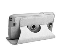 ebestStar - Coque Compatible avec Samsung Galaxy Note 2 N7100 Housse Protection Etui PU Cuir Support Rotatif 360°, Blanc [Appareil: 151.1 x 80.5 x 9.4mm, 5.5'']