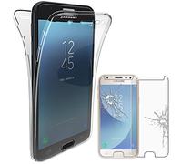 ebestStar - Coque Compatible avec Samsung J3 2017 Galaxy SM-J330F Etui Housse Silicone Gel Intégrale Avant et Arrière, Transparent +Verre Trempé [NB:Lire Description][Appareil: 143.2x70.3x7.9mm 5.0"]