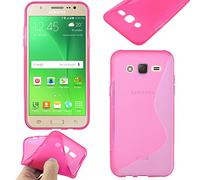 ebestStar - Coque Compatible avec Samsung J5 Galaxy SM-J500F (2015) Etui Housse Silicone Gel TPU Souple Motif S-Line, Rose [Appareil: 142.1 x 71.8 x 7.9mm, 5.0'']