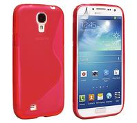 ebestStar - Coque Compatible avec Samsung S4 Galaxy i9500 i9505 Etui Housse Silicone Gel TPU Souple Motif S-Line, Rouge [Appareil: 136.6 x 69.8 x 7.9mm, 5.0'']