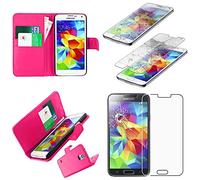 ebestStar Etui Portefeuille Housse Protection Folio Coque pour Samsung Galaxy S5 SM-G900F, G900, G900H, Couleur Rose