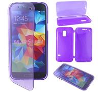 ebestStar - Coque Compatible avec Samsung S5 Mini Galaxy SM-G800 G800F G800H Etui Housse Silicone Gel Portefeuille, Violet [Appareil: 131.1 x 64.8 x 9.1mm, 4.5'']