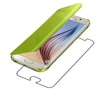 ebestStar pour Samsung Galaxy S6 SM-G920F, G920 - Housse Coque Etui View Clear Cover Miroir, Couleur OR (Gold Dorée)