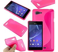 ebestStar - Coque Compatible avec Sony Xperia E3 D2203 Etui Housse Silicone Gel TPU Souple Motif S-Line, Rose [Appareil: 146 x 72 x 7.3mm, 5.2'']