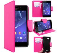 ebestStar - Coque Compatible avec Sony Xperia E3 D2203 Etui PU Cuir Housse Portefeuille Porte-Cartes Support Stand, Rose [Appareil: 146 x 72 x 7.3mm, 5.2'']