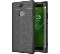 - Coque Sony Xperia XA2, XA2 Dual (2018) Etui Housse Silicone TPU Souple Anti-Choc Motif Cuir Anti-dérapante, Noir [Dimensions PRECISES Smartphone :
