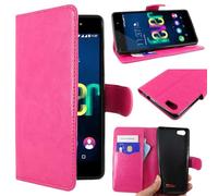 ebestStar - Coque Compatible avec Wiko Fever SE Special Edition Etui PU Cuir Housse Portefeuille Porte-Cartes Support Stand, Rose [Appareil: 149.5 x 73.9 x 9.1mm, 5.2'']