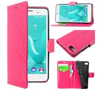 ebestStar - Coque Compatible avec Wiko Lenny 3 Jerry Etui PU Cuir Housse Portefeuille Porte-Cartes Support Stand, Rose [Appareil: 145 x 73.1 x 9.9mm, 5.0'']