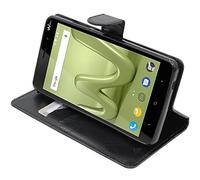 ebestStar - Coque Compatible avec Wiko Lenny 4 Plus Etui PU Cuir Housse Portefeuille Porte-Cartes Support Stand, Noir [Appareil: 156 x 79 x 9.35mm, 5.5'']