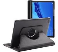 Ebeststar - Coque Huawei Mediapad M5 Lite 10.1 Housse Protection Pu Cuir Support Rotatif 360, Noir [Dimensions Precises Tablette : 243.4 X 162.2 X 7.7mm, Écran 10.1'']