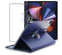 ebestStar Coque pour Apple iPad Air 13, Pro 12.9 + Verre Trempé, Bleu Nuit | Housse Etui Rotatif 360° PU Cuir iPad Air 13 (M4, M3, M2), iPad Pro 12.9 (2022/21/20/18), découpes précises
