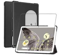 ebestStar - Coque pour Google Pixel Tablet, Etui Slim Cover, Housse PU Cuir Rabat Magnétique, Noir + Verre Trempé